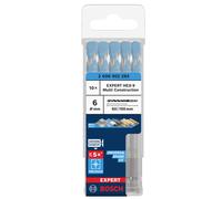 Bosch 10x Expert HEX-9 Multi Construction Drill Bit (for Concrete, Soft Ceramic Tiles, Ø 6,00 mm, Professional Accessory Impact Drill/Driver, Drill Drivers)