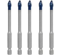 Bosch 5x EXPERT HEX-9 Hard Ceramic Drill Bit Set (for Hard tiles, Soft tiles, Ø 6 mm, Professional Accessory Impact Drill/Driver, Rotary Drill/Drivers)