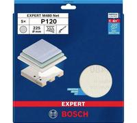 Bosch EXPERT M480 Mesh Sanding Disc Grit 120 dia 225mm 5 pcs Dust Ctl