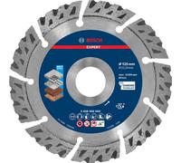 Bosch 1x EXPERT MultiMaterial Diamond Cutting Disc (for Concrete, Reinforced concrete, Ø 125 mm, Professional Accessory Small Angle Grinder)