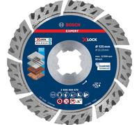 Bosch 1x EXPERT MultiMaterial X-LOCK Diamond Cutting Disc (for Concrete, Reinforced concrete, Ø 125 mm, Professional Accessory Small Angle Grinder)