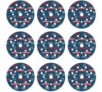 Bosch EXPERT O780 Foil Sanding Discs 125mm 125mm Assorted Pack of 9