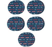 Bosch 55x EXPERT O780 Foil Sanding Disc Set, 150 mm, 55 pcs | for Hardwood, Paint on wood, Grit 60, 80, 120, 180, 240, Professional Accessory Random Orbital Sander