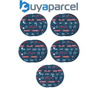 Bosch 55x EXPERT O780 Foil Sanding Disc Set, 125 mm, 55 pcs (for Hardwood, Paint on wood, Ø 125 mm, Grit 5 x 60, 15 x 80, 15 x 120, 15 x 180, 5 x 240, Professional Accessory Random Orbital Sander)