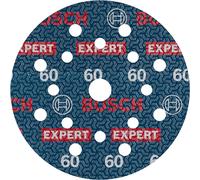 Bosch 1x EXPERT O780 Foil Sanding Disc, 125 mm (for Hardwood, Paint on wood, Ø 125 mm, Grit 60, Professional Accessory Random Orbital Sander)