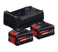 Bosch Expert 18V System high-Power Starter-Set: 2X EXBA18V-55 + 1x Fast Charger GAL 12V/18-80