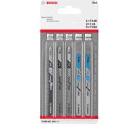 Bosch Professional 2608667853 T44D/T1B/T18A Jigsaw Blade-Set, 0 V, Silver