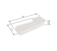 BOSCH F026400158 Air Filter 335mm Length Insert 53mm Height Fits Lexus Toyota