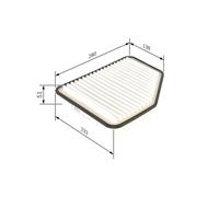 BOSCH F026400162 Air Filter 280mm Length Insert Fits Lexus GS SC Toyota Crown