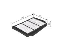 Bosch Car Air Filter S0163 - F026400163 – Fits Daewoo Lacetti & Chevrolet Nubira
