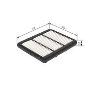 Bosch S0167 Car Air Filter - Separates Particles from the Air Intake - Moisture-resistant plus High Tensile Strength