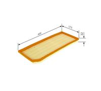 Air filter Filter Insert F 026 400 178 BOSCH for VW AUDI SEAT