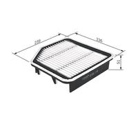 Bosch S0192 Car Air Filter - Separates Particles from the Air Intake - Moisture-resistant plus High Tensile Strength