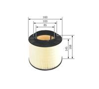 Bosch 0 Car Air Filter - Separates Particles from the Air Intake - Moisture-resistant plus High Tensile Strength