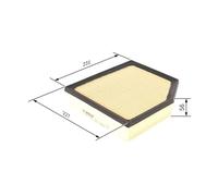 Bosch S0456 Car Air Filter - Separates Particles from the Air Intake - Moisture-resistant plus High Tensile Strength