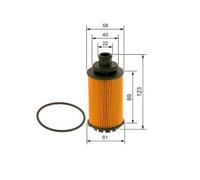 Oil Filter fits VAUXHALL INSIGNIA A, B 2.0D 2014 on Bosch 55595505 650212 New