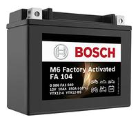 Bosch FA104 - AGM Motorcycle Battery - 12V 180A 10Ah - Suitable for Motorcycles, Motorbikes, Enduros, Scooters, Quads, Jet Skis - Compatible M6014, BTX12-BS, BTX12
