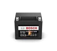 Bosch FA104 - AGM Motorcycle Battery - 12V 180A 10Ah - Suitable for Motorcycles, Motorbikes, Enduros, Scooters, Quads, Jet Skis - Compatible M6014, BTX12-BS, BTX12