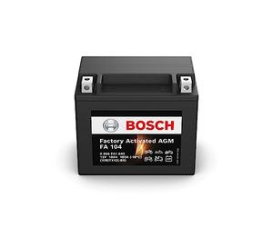 Bosch FA104 - AGM Motorcycle Battery - 12V 180A 10Ah - Suitable for motorcycles, motorbikes, enduros, scooters, quads, jet skis - Compatible M6014, BTX12-BS, BTX12