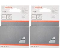 Bosch Fine Wire Staples Type 53 (Textiles, Carton, 114mm x 074mm x 10mm, Accessories for Joining) (Pack of 2)