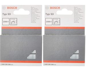 Bosch Fine Wire Staples Type 53 (Textiles, Carton, 114mm x 074mm x 10mm, Accessories for Joining) (Pack of 2)
