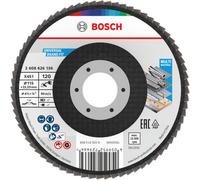 Bosch 15x X451 Flap Disc, G80, G120 | for Steel, Aluminium, Grit 120, Professional Accessory Small Angle Grinder
