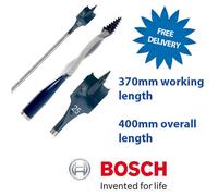 Bosch Flat Drill Bit SPEED CUT Wood Self Grab Cut Threaded Tip 6-40mm LONG 400mm