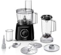 Bosch MultiTalent 3 MCM3201BGB 800W 2.3L Food Processor with 2 speeds, 1 litre blender and/Slicing/Grating/Beating attachments. - Black