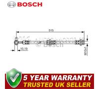 Bosch Front Right Brake Hose Fits Nissan X-Trail 2.0 2.2 D dCi 2.5