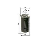 Bosch Fuel Filter Element fits Fiat Punto 1994-2000 1.7