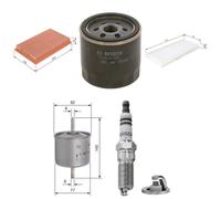 Bosch Full Service Kit with Air, Oil, Fuel & Cabin Filters and fits Ford Fiesta