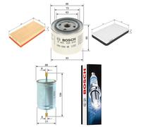 Bosch Full Service Kit with Air, Oil, Fuel & Cabin Filters and Sp fits Volvo 850