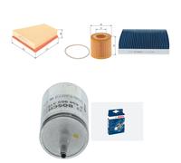 Bosch Full Service Kit with Air, Oil, Fuel & Cabin Filters and Spark fits VW Fox