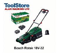 Bosch Rotak 32cm Electric Cordless Rotary Lawnmower - 18V