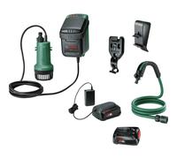 Bosch GARDENPUMP 18-2000 P4A 18v Cordless Submersible Water Pump 2 x 2.5ah Li-ion Battery Charger