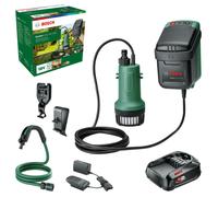 Bosch GARDENPUMP 18-2000 P4A 18v Cordless Submersible Water Pump 1 x 2.5ah Li-ion Battery Charger