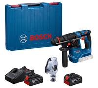 Bosch Professional 18V System Cordless Rotary Hammer GBH 18V-18 X (One Chuck, 2X GBA 5.0Ah, GAL 18V-40, GDE 24)