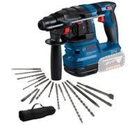 Bosch Gbh 18V-22 Sds + Brushless Cordless Rotary Hammer Drill + 17 Piece Sds Set