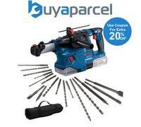 Bosch GBH 18V-22 SDS Brushless Cordless Rotary Hammer + Dust Extractor +17PC Set