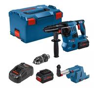 Bosch Professional 18V System GBH 18V-28 CF Battery Drill Hammer (3.3 J, Max. Diameter 28 mm, SDS Plus + Cylindrical, 2 x ProCORE x 8.0 Ah, Suction GDE 18V-16, L-BOXX)