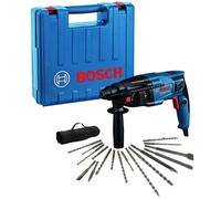 Bosch Gbh221D 240V Sds Plus Rotary Hammer Drill + 17 Piece Bit Set Point Chisel