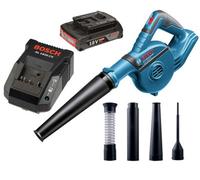 Bosch Gbl18V-120 18V Cordless Blower + 4 Nozzles - 2.0Ah Battery + Charger