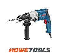 Bosch Professional 2-geared Rotary Drill GBM 13-2 RE (240 V, drilling of holes in steel of up to 13 mm, 2-speed gearbox, incl. chuck, depth stop, auxiliary handle)