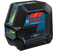 Bosch Professional Laser Level GCL 2-50 G (green laser, interior, RM 10 mount, visible working range: up to 15m, 4x AA battery, in cardboard box)