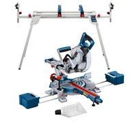 Bosch Gcm18V-216D 18V Biturbo Cordless Double Bevel Mitre Saw 216mm + Leg Stand
