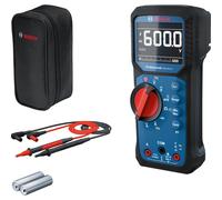 Bosch Professional Digital Multimeter GDM 600-15 (True RMS, Inverted LCD, Measures Frequency/Continuity/Resistance/capacitance, Min/Max/Average, Test Leads MS 90)