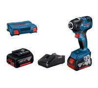 Bosch Professional 18V System Cordless Impact Driver GDR 18V-200 (max. Torque of 200 Nm incl. 2X GBA 5.0Ah, Charger GAL 18V-40, L-Case)