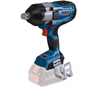 Bosch Professional BITURBO Cordless Impact Wrench GDS 18V-1050 HC (Tightening Torque 1,050 Nm, Breakaway Torque 1,700 Nm, Without Batteries and Charger, in Box), Blue, Solo