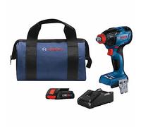 BOSCH GDX18V-1860CB15 18V Connected-Ready Two-In-One 1/4 In. and 1/2 In. Bit/Socket Impact Driver/Wrench Kit with (1) CORE18V 4 Ah Advanced Power Battery