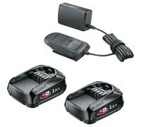 Bosch Genuine GREEN P4A 18v Cordless Li-ion Twin Battery 1.5ah and Standard Char